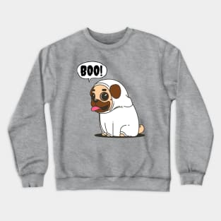 Funny Pug Ghost Halloween Crewneck Sweatshirt